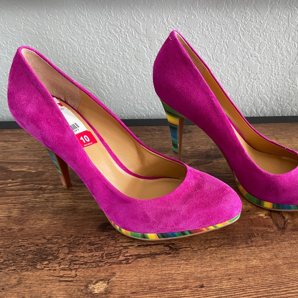 Nine West purple suede size 10 heels